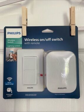 Philips White Wireless On/Off Switch Kit with Remote Receiver